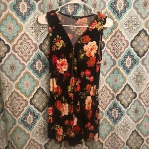 Ambiance black floral romper